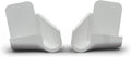SHORT RAIN GUTTER SPOUTS 4/PK POLAR WHITE