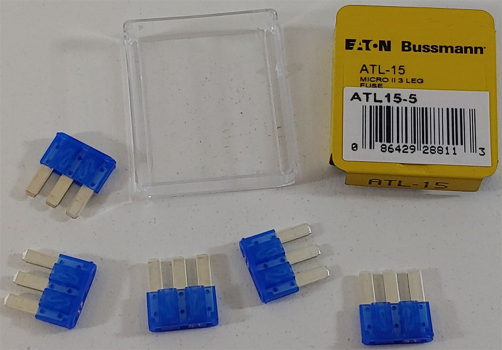 15 AMP ATL DUAL CIRCUIT MICRO FUSES - 5 PK