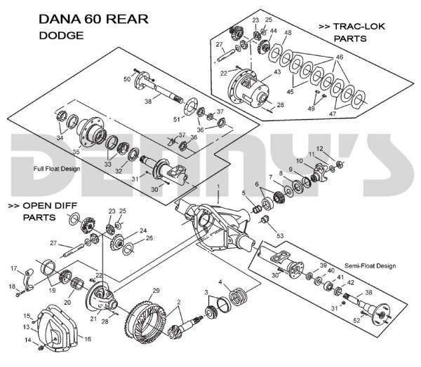 CARRIER CASE CROSS SHAFT DANA 60