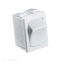 WHITE ROCKER SWITCH 10 A ON/OFF SPST CUTOUT .508IN X .756IN