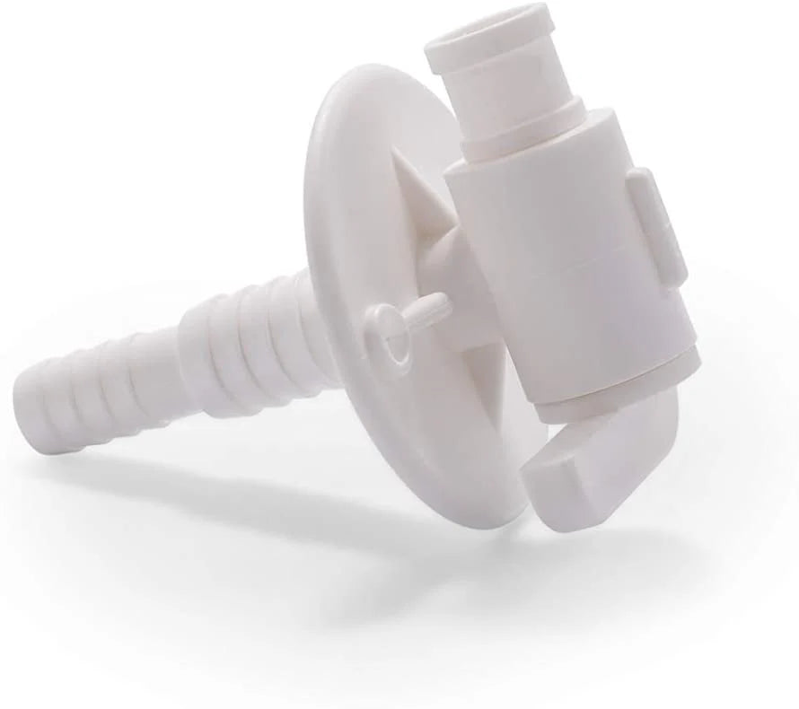 DRAIN VALVE 3/8IN OR 1/2IN BARB W/FLANGE LLC