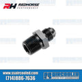 08 STRAIGHT MALE ADAPTER TO 06 (3/8) NPT MALE BLACK