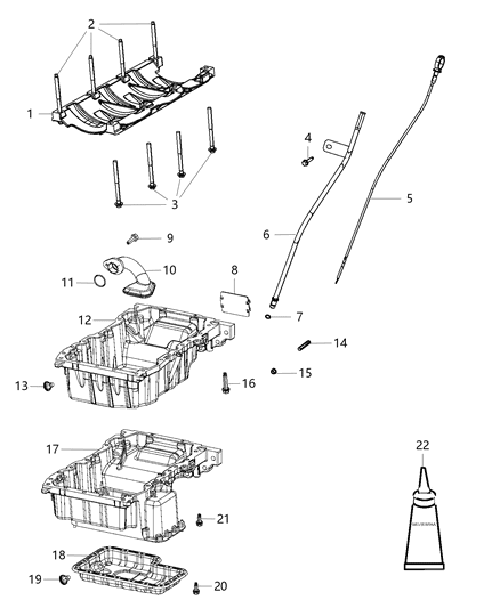 Mopar HEX FLANGE HEAD BOLT 6509563AA