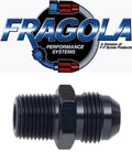 Fragola -4AN x 1/8 NPT Straight Adapter - Black