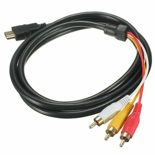 6 INCH Y RCA 1M 2F CABLE RED/BLACK