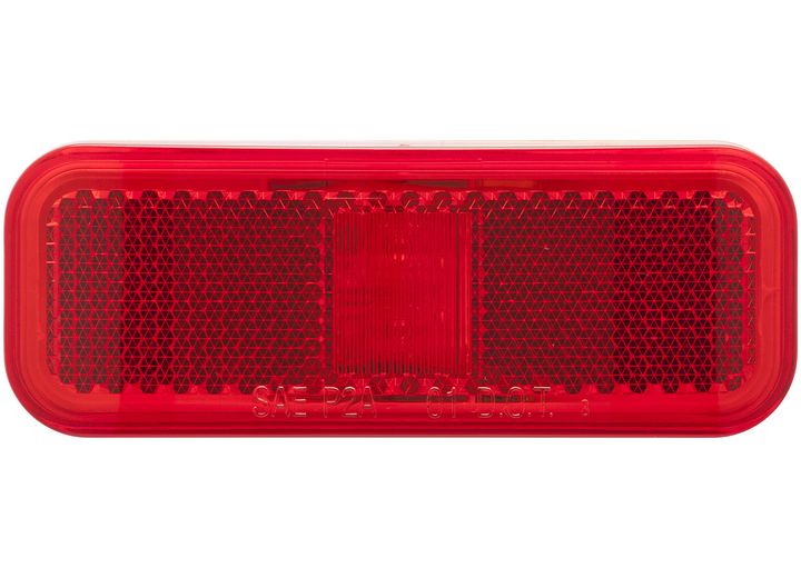 LED MARK RECT 2 DIODE TWO WIRE RED PLY