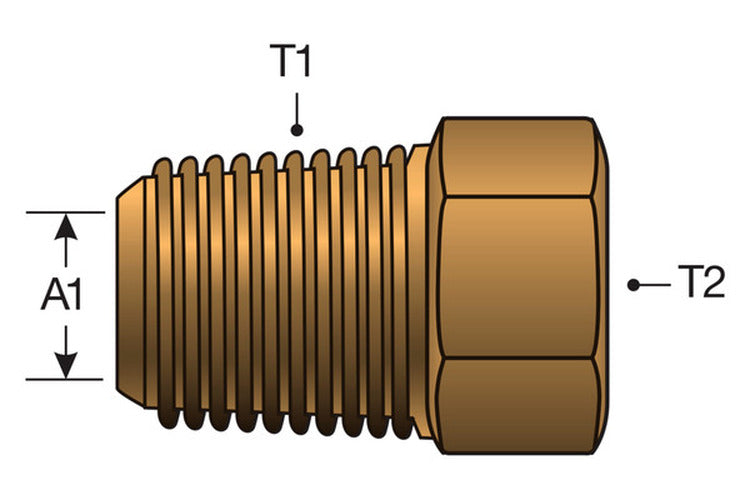 BRASS INVERTED FLARE