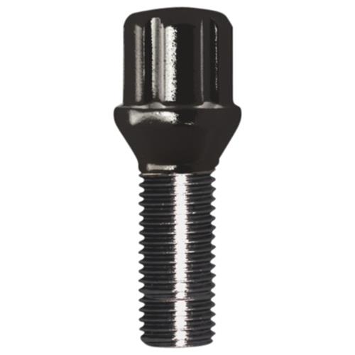 SPLINE LUG BOLT 14-1.25 45MM BLK BU