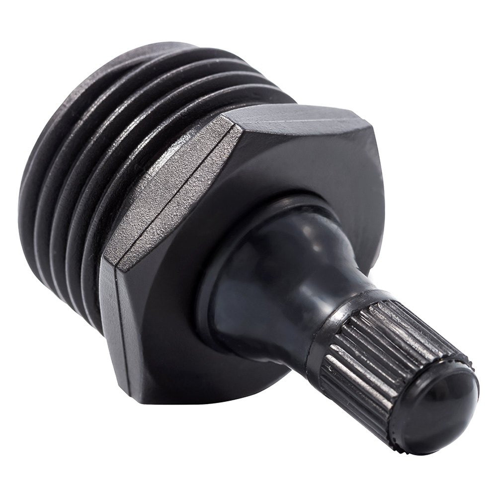 BLOW OUT PLUG BLACK PLASTIC W/ VALVE (ENG/FR)