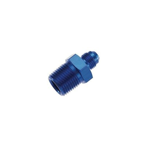 06 STRAIGHT MALE ADAPTER TO 08 (1/2) NPT MALE BLUE