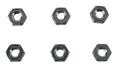 QA1 Jam Nut - 10-32 Left Hand - 3/8in Hex 1/8in Wide - Steel - 6 Pack