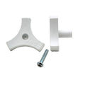WINDOW KNOB LONG 2 W/SCREW WHITE 1/CTN