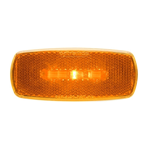 ONE LED MRK LGHT;OVAL;BLK BSE;AMBR;