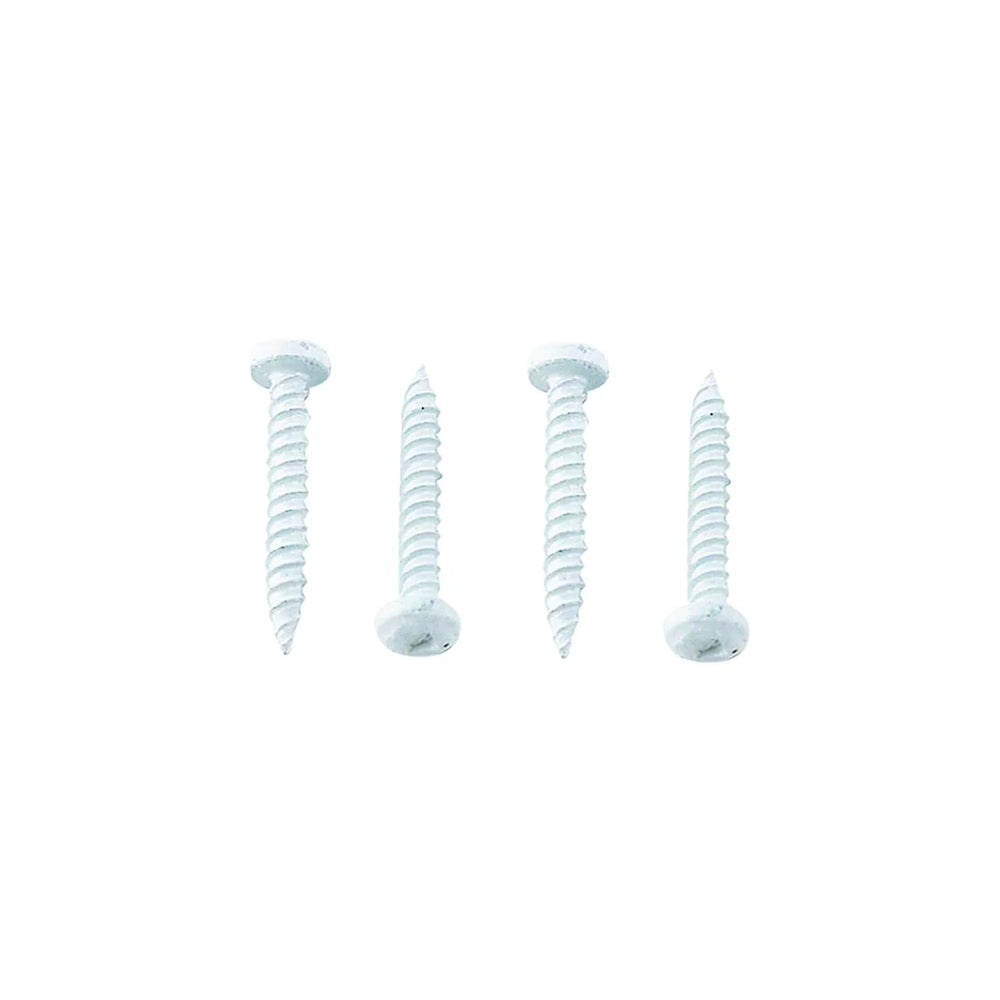PAN HEAD SQUARE RECESS SCREW 8 X 1 WHITE (50/CTN)