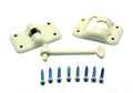 PLASTIC DOOR HOLDBACK 31/2 COL. WHITE (1/CTN)