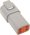 NAMZ Deutsch DT Series 4-Wire Receptacle & Wedgelock - Black (HD 72104-94BK)