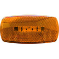 ONE LED MARK LIGHT OVAL BLACK BASE AMBER