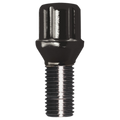 SMALL DIAMETER BOLT BLACK CHROME 12MM X 1.25 THREAD 22MM THREADED LENGTH