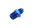 04 STRAIGHT MALE ADAPTER TO 06 (3/8) NPT MALE BLUE