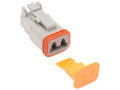 NAMZ Deutsch DT Series 2-Wire Plug & Wedgelock - Grey (Repl HD 72132-94GY)