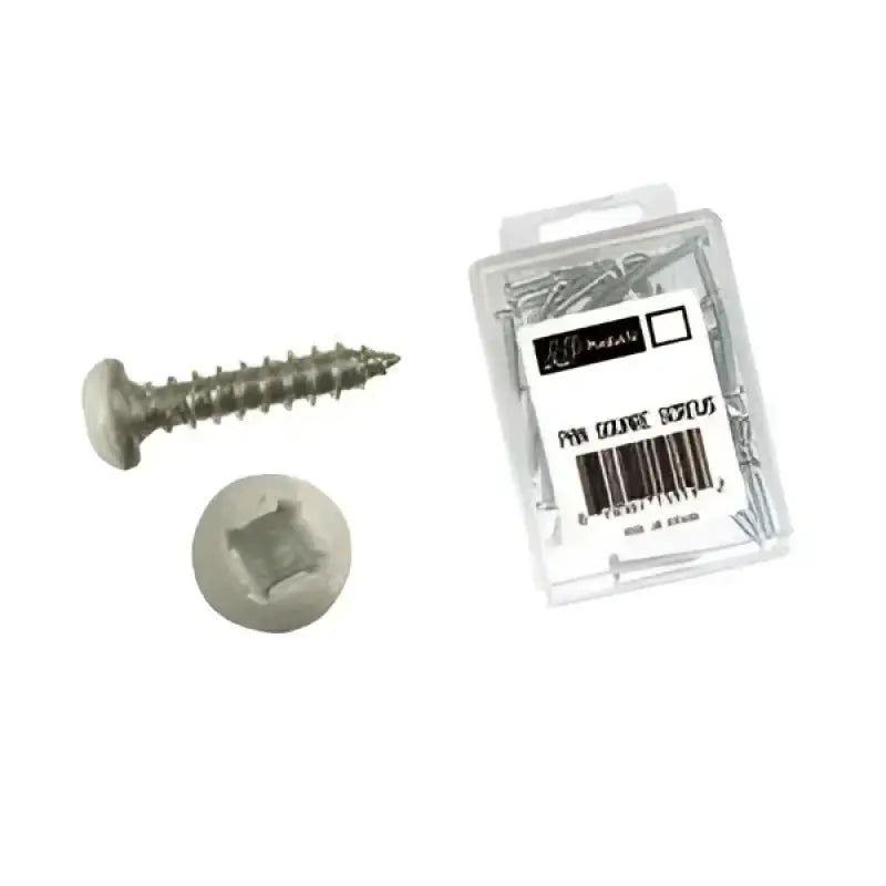 PAN HEAD SQUARE RECESS SCREW 8 X 11/2 WHITE (50/CTN)