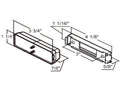3.75 INCH AMBER RECTANGULAR MARKER/CLEARANCE LIGHT WITH 2 LED