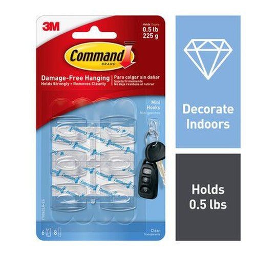 COMMAND MINI CLEAR HOOKS