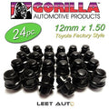 TOYOTA/NISSAN LUG NUTS (13/16 IN HEX) BULK 12MM X 1.5 BLACK CHROME