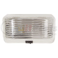 PORCH LIGHT SQUARE W/SWITCH; CLEAR