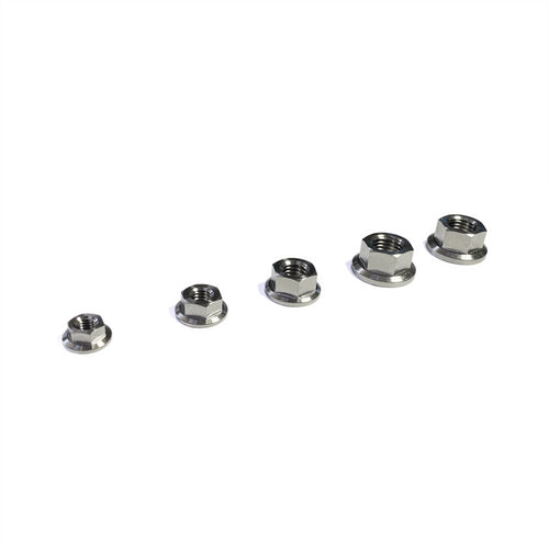 Ticon Industries Titanium Nut Flanged M6x1TP 10mm 6pt Head