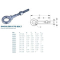 GALVANIZED SHOULDER EYE BOLT - 1/2