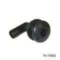 3/4IN 90 DEGREE BARBED THRUHULL BLACK