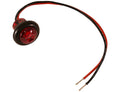 .75 INCH ROUND MARKER CLEARANCE LIGHTS1 LED RED WITH STRIPPED LEADS