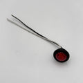 .75 INCH ROUND MARKER CLEARANCE LIGHTS1 LED RED WITH STRIPPED LEADS