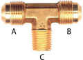 BRASS TEE3/8IN TUBE X 1/4IN MALE PIPE
