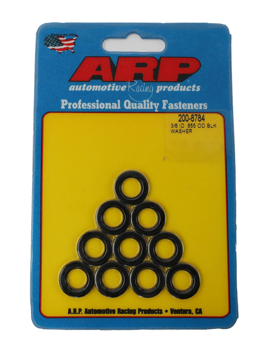 ARP 3/8 ID .655 OD black washer 10pk