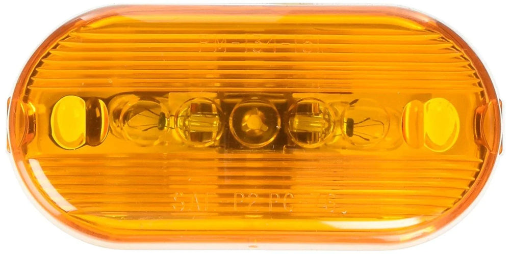 OVAL CLR MKR LIT 2 BULB AMB