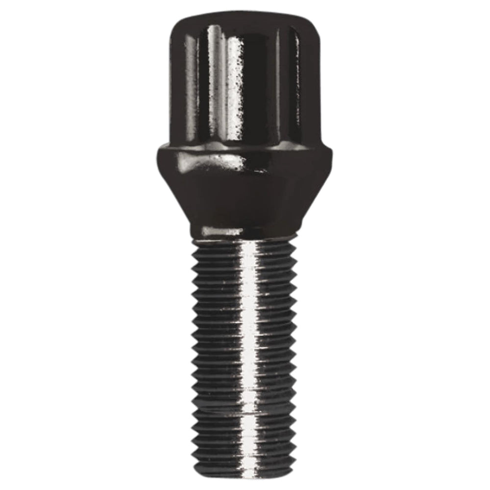 SMALL DIAMETER BOLT BLACK CHROME 12MM X 1.25 THREAD 28MM THREADED LENGTH