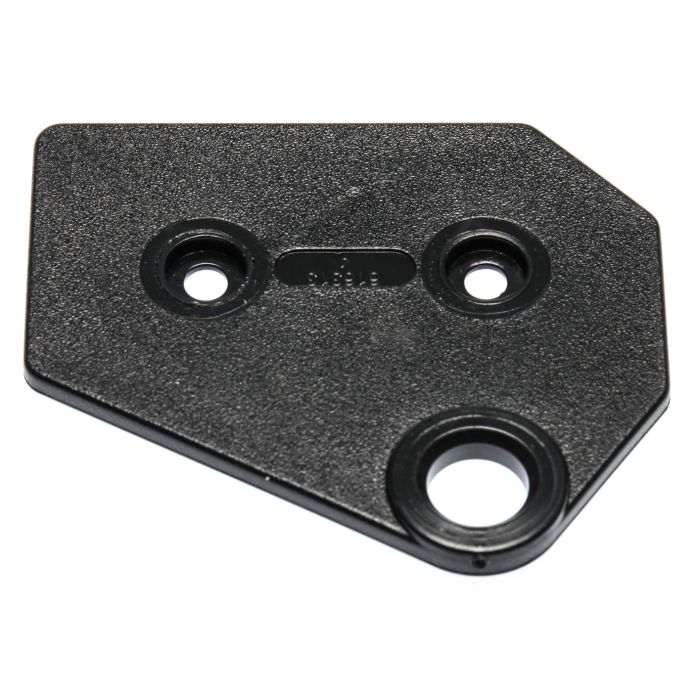 BLACK LEFT HAND HINGE PLATE FOR REFRIGERATORS IN TRAILERS/CAMPERS/RVS