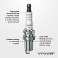 NGK V-Power Spark Plug Box of 4 (BKR5EY)