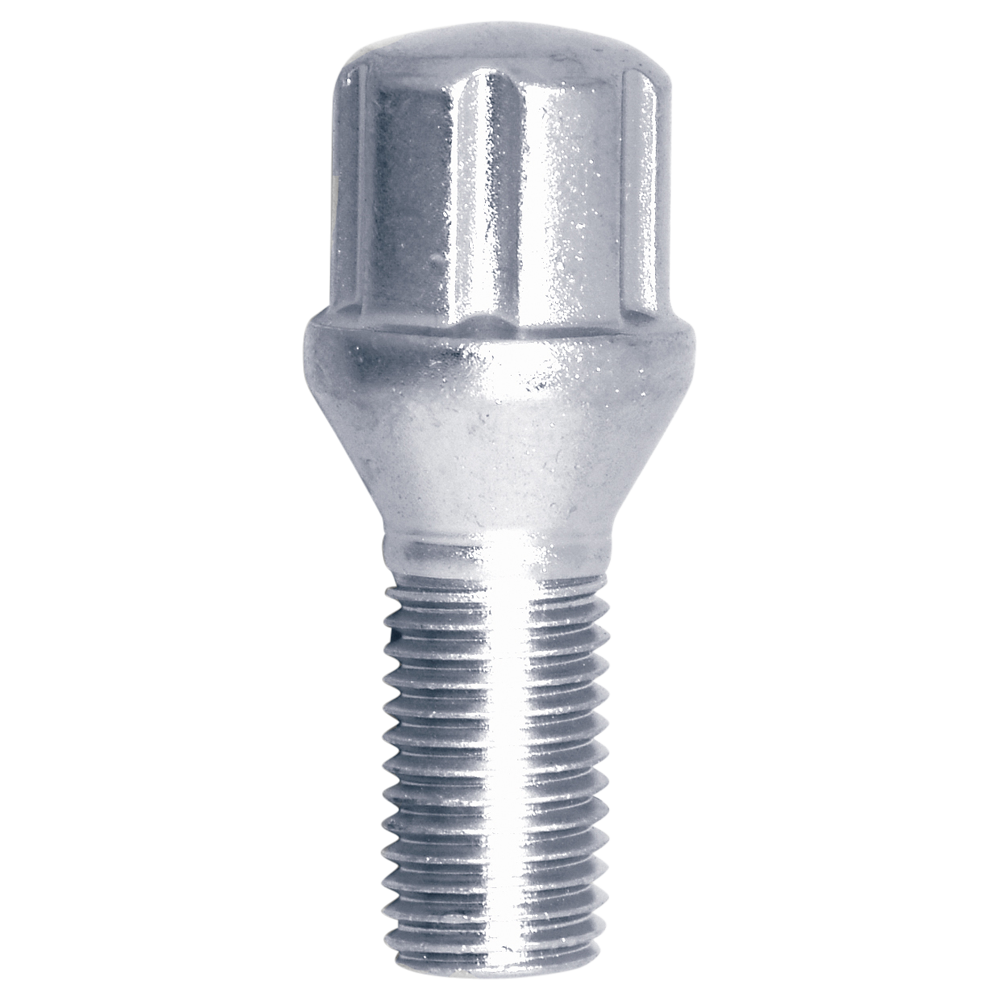 SMALL DIAMETER LUG BOLTS CHROME 12MM X 1.50 THREAD LENGTH: 0.93/24MM