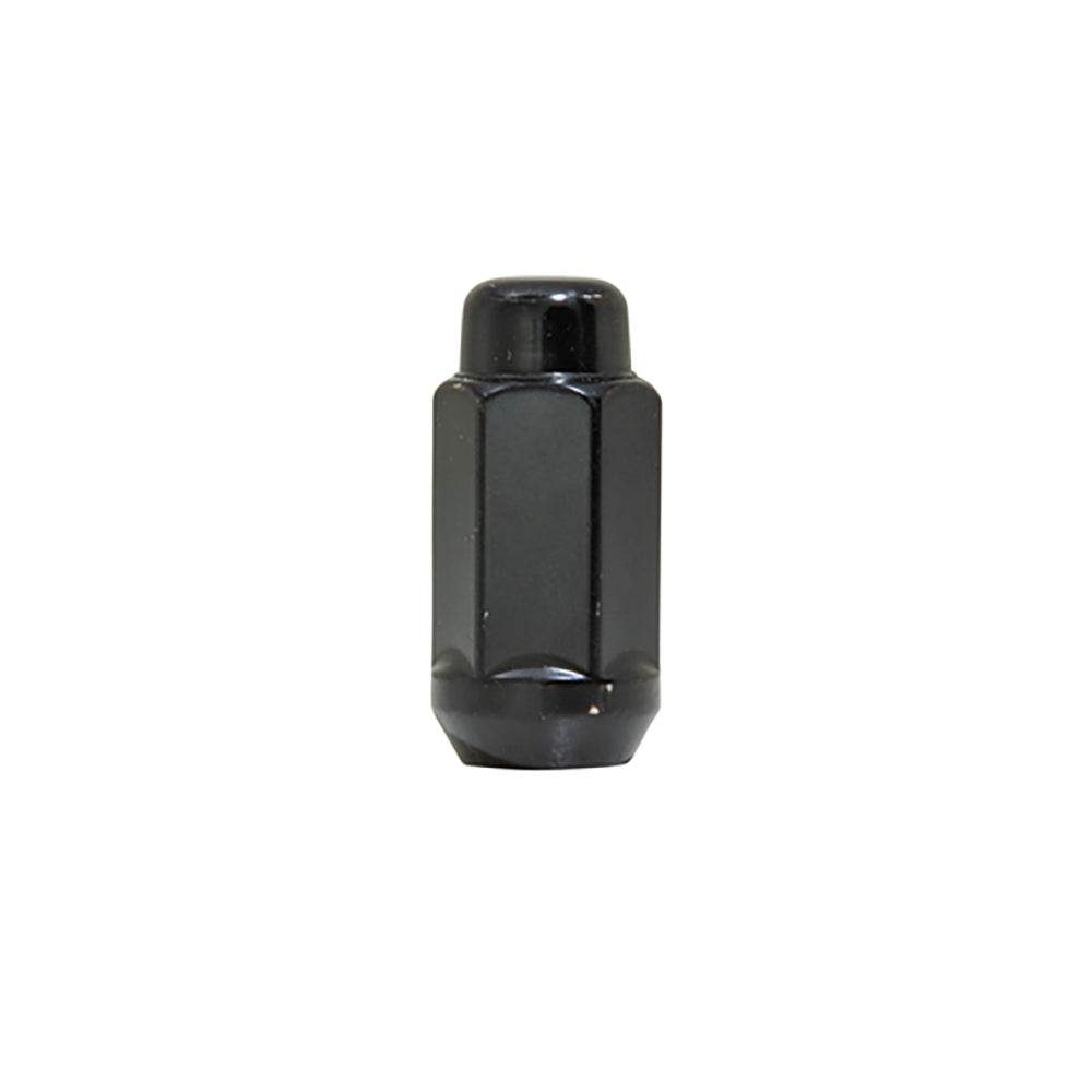 ACORN BULGE EXTRA LONG (13/16 HEX 1.9 LONG) 14MM X 1.50 BLACK CHROME
