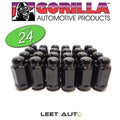 ACORN BULGE EXTRA LONG (13/16 HEX 1.9 LONG) 14MM X 1.50 BLACK CHROME