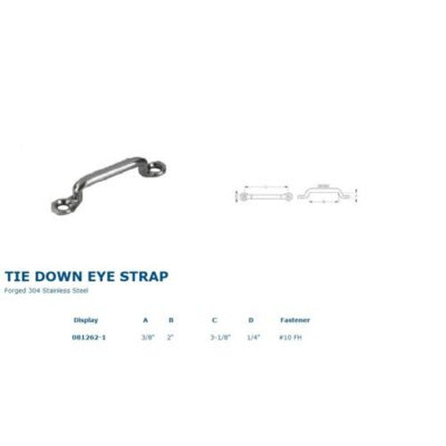 STAINLESS TIE DOWN EYE STRAP - 2
