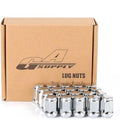 Acorn Lug Nuts: Extra Long Heat Treated Bulge Acorn; 14mm x 2.0" Right Hand 13/16" Hex; 4 Pack