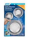 SINK STRAINERS ASST 3 PK. SS