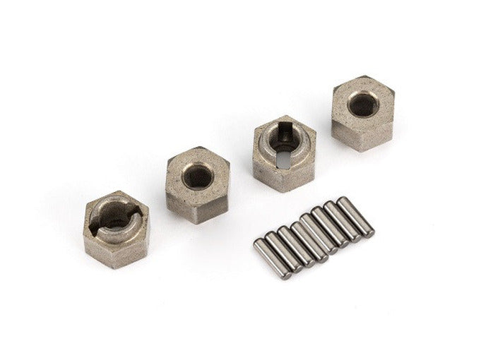 WHEEL HUBS 7MM HEX (STEEL) (4)/ AX