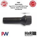 H&R Wheel Bolts Type 14 X 1.5 Length 38mm Type Tapered - Black 17mm Head