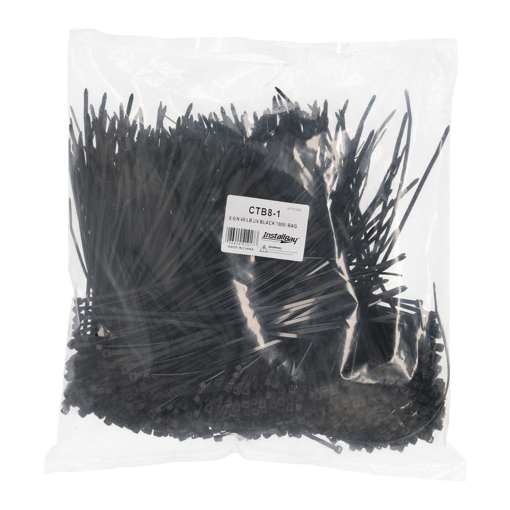 CABLE TIE 8.6" BLACK 100 COUNT