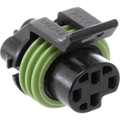 NAMZ Deutsch DTM 2-Position Plug w/2 Stamped Terminals & Wedgelock - Black (HD 74112-98BK)